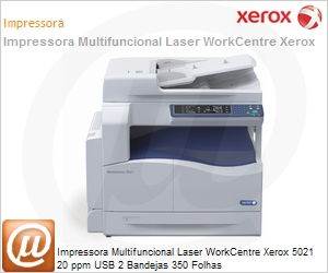 WC5021-MO-NO - Impressora Multifuncional Laser WorkCentre Xerox 5021 20 ppm USB 2 Bandejas 350 Folhas