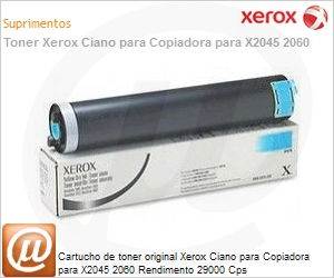 006R00976 - Cartucho de toner original Xerox Ciano para Copiadora para X2045 2060 Rendimento 29000 Cps