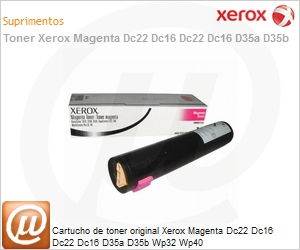 006R01124-NO - Cartucho de toner original Xerox Magenta Dc22 Dc16 Dc22 Dc16 D35a D35b Wp32 Wp40