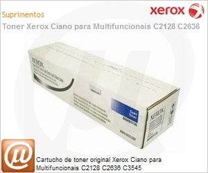 006R01176-NO - Cartucho de toner original Xerox Ciano para Multifuncionais C2128 C2636 C3545