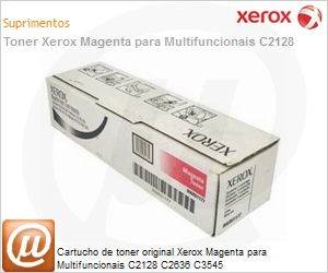 006R01177-NO - Cartucho de toner original Xerox Magenta para Multifuncionais C2128 C2636 C3545