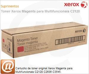 006R01177NO - Cartucho de toner original Xerox Magenta para Multifuncionais C2128 C2636 C3545.