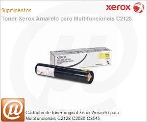 006R01178-NO - Cartucho de toner original Xerox Amarelo para Multifuncionais C2128 C2636 C3545