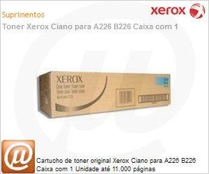 006R01241NO - Cartucho de toner original Xerox Ciano para A226 B226 Caixa com 1 Unidade at 11.000 pginas