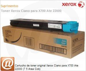 006R01380-NO - Cartucho de toner original Xerox Ciano para X700 Ate 22000 (7 5 Area Cob)