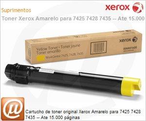 006R01400-NO - Cartucho de toner original Xerox Amarelo para 7425 7428 7435 -- Ate 15.000 pginas