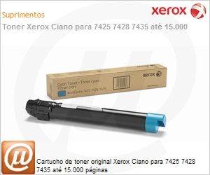 006R01402NO - Cartucho de toner original Xerox Ciano para 7425 7428 7435 at 15.000 pginas