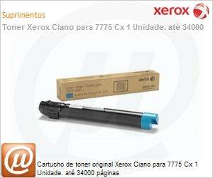 006R01404NO - Cartucho de toner original Xerox Ciano para 7775 Cx 1 Unidade. at 34000 pginas