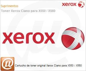 006R01532-NO - Cartucho de toner original Xerox Ciano para X550 / X560