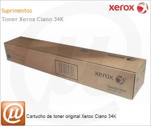 006R01660NO - Cartucho de toner original Xerox Ciano 34K 