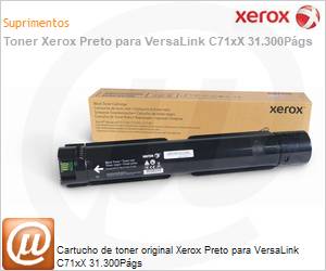 006R01828NO - Cartucho de toner original Xerox Preto para VersaLink C71xX 31.300Pgs
