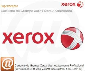 008R12912NO - Cartucho de Grampo Xerox Mod. Acabamento Profissional (097S03820) e de Alto Volume (097S03409 e 097S03410) Xerox para 21ST 4110 M638 W638 645 655 665 675 WP90