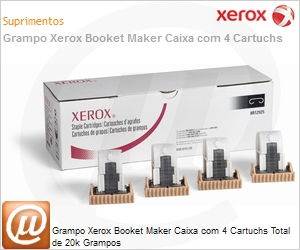 008R12925NO - Grampo Xerox Booket Maker Caixa com 4 Cartuchs Total de 20k Grampos