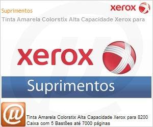 106R01130NO - Tinta Amarela Colorstix Alta Capacidade Xerox para 8200 Caixa com 5 Bastes at 7000 pginas