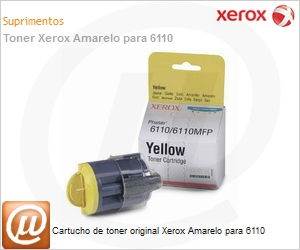 106R01204-NO - Cartucho de toner original Xerox Amarelo para 6110