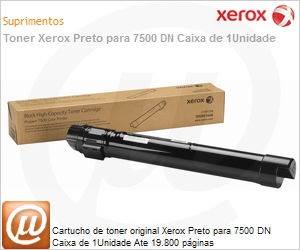 106R01446-NO - Cartucho de toner original Xerox Preto para 7500 DN Caixa de 1Unidade Ate 19.800 pginas