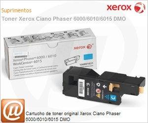 106R01631-NO - Cartucho de toner original Xerox Ciano Phaser 6000/6010/6015 DMO