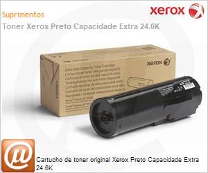 106R03585NO - Cartucho de toner original Xerox Preto Capacidade Extra 24.6K