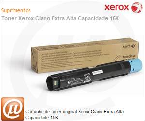 106R03748NO - Cartucho de toner original Xerox Ciano Extra Alta Capacidade 15K 