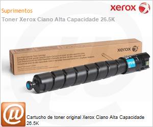 106R04082NO - Cartucho de toner original Xerox Ciano Alta Capacidade 26.5K