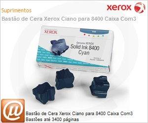108R00605NO - Basto de Cera Xerox Ciano para 8400 Caixa Com3 Bastes at 3400 pginas