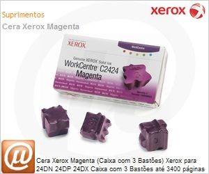 108R00661NO - Cera Xerox Magenta (Caixa com 3 Bastes) Xerox para 24DN 24DP 24DX Caixa com 3 Bastes at 3400 pginas