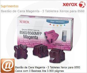 108R00765-NO - Basto de Cera Magenta - 3 Tabletes Xerox para 8560 Caixa com 3 Bastoes Ate 3.900 pginas