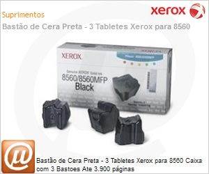108R00767-NO - Basto de Cera Preta - 3 Tabletes Xerox para 8560 Caixa com 3 Bastoes Ate 3.900 pginas