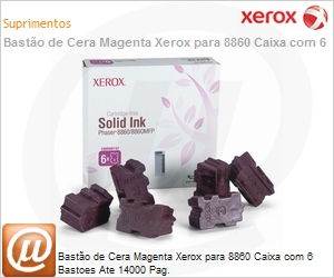 108R00818-NO - Basto de Cera Magenta Xerox para 8860 Caixa com 6 Bastoes Ate 14000 Pag.