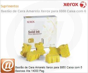 108R00819-NO - Basto de Cera Amarelo Xerox para 8860 Caixa com 6 Bastoes Ate 14000 Pag.