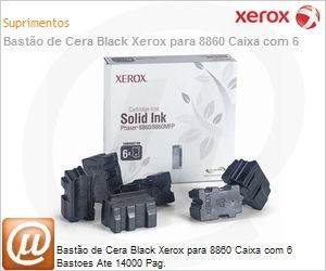 108R00820-NO - Basto de Cera Black Xerox para 8860 Caixa com 6 Bastoes Ate 14000 Pag.
