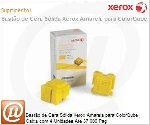 108R00839-NO - Basto de Cera Slida Xerox Amarela para ColorQube Caixa com 4 Unidades Ate 37.000 Pag