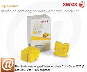 108R00938-NO - Basto de cera original Xerox Amarela ColorQube 8570 (2 bastes / Ate 4.400 pginas)