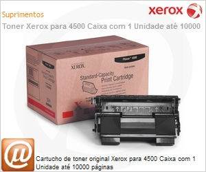 113R00656NO - Cartucho de toner original Xerox para 4500 Caixa com 1 Unidade at 10000 pginas