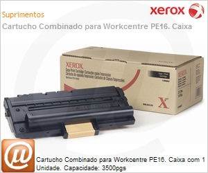 113R00667NO - Cartucho Combinado para Workcentre PE16. Caixa com 1 Unidade. Capacidade: 3500pgs