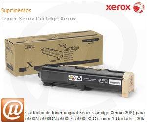 113R00668NO - Cartucho de toner original Xerox Cartidge Xerox (30K) para 5500N 5500DN 5500DT 5500DX Cx. com 1 Unidade - 30k Pags