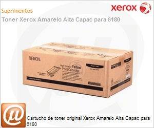 113R00725-NO - Cartucho de toner original Xerox Amarelo Alta Capac para 6180