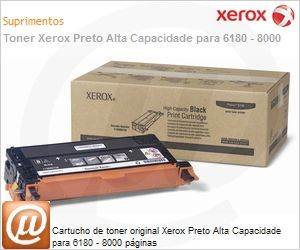 113R00726NO - Cartucho de toner original Xerox Preto Alta Capacidade para 6180 - 8000 pginas