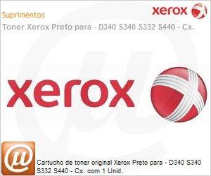 113R70321-NO - Cartucho de toner original Xerox Preto para - D340 S340 S332 S440 - Cx. com 1 Unid.
