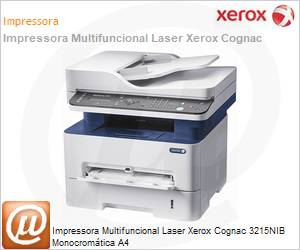 3215NIBMONO - Impressora Multifuncional Laser Xerox Cognac 3215NIB Monocromtica A4