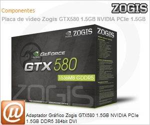 GTX580-1.5GB - Adaptador Grfico Zogis GTX580 1.5GB NVIDIA PCIe 1.5GB DDR5 384bit DVI
