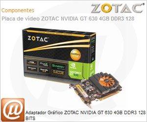 ZT-60405-10L - Adaptador Grfico ZOTAC NVIDIA GT 630 4GB DDR3 128 BITS