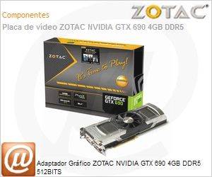 ZT-60701-10P - Adaptador Grfico ZOTAC NVIDIA GTX 690 4GB DDR5 512BITS