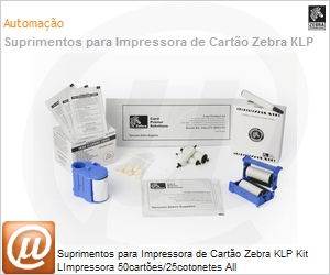 105909-169 - Suprimentos para Impressora de Carto Zebra KLP Kit LImpressora 50cartes/25cotonetes All
