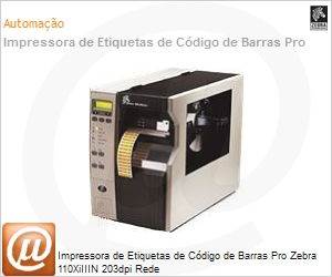112-7A1-00800 - Impressora de Etiquetas de Cdigo de Barras Pro Zebra 110XiIIIN 203dpi Rede