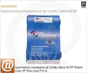 800015-940BR - Suprimentos Impressora de Carto Zebra RC5P Ribbon Color 5P Rolo Limp P1x 0i