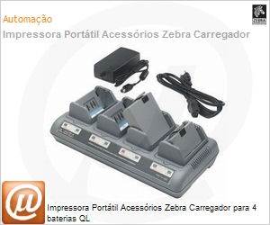 AC18177-6 - Impressora Porttil Acessrios Zebra Carregador para 4 baterias QL