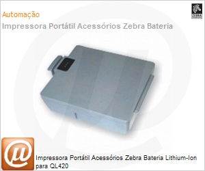 AT16293-1 - Impressora Porttil Acessrios Zebra Bateria Lithium-Ion para QL420