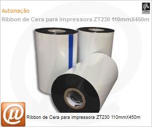 BR01600BK11045 - Ribbon de Cera para impressora ZT230 110mmX450m