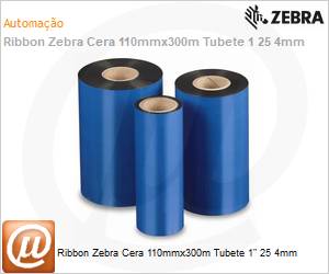 BR01600GT11030 - Ribbon Zebra Cera 110mmx300m Tubete 1" 25 4mm
